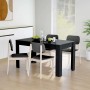 Mesa de comedor de madera contrachapada negro 140x74,5x76 cm en Mesas de comedor | Comprar online en Foru.es
