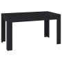 Mesa de comedor de madera contrachapada negro 140x74,5x76 cm en Mesas de comedor | Comprar online en Foru.es