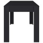 Mesa de comedor de madera contrachapada negro 140x74,5x76 cm en Mesas de comedor | Comprar online en Foru.es