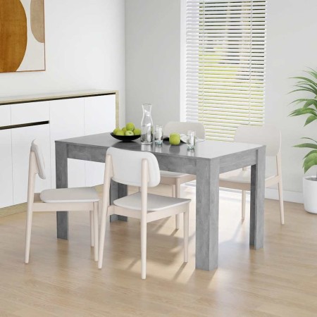 Mesa de comedor contrachapada gris hormigón 140x74,5x76 cm en Mesas de comedor | Comprar online en Foru.es