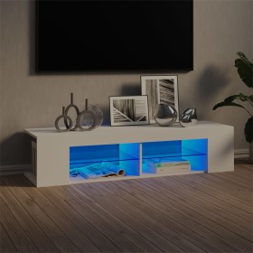 Mueble de TV con luces LED blanco 135x39x30 cm en Muebles TV | Comprar online en Foru.es