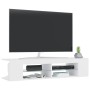 Mueble de TV con luces LED blanco 135x39x30 cm en Muebles TV | Comprar online en Foru.es