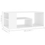 Mesa de centro madera contrachapada blanco 100x50x40 cm de vidaXL, Mesas de centro - Ref: Foro24-806921, Precio: 55,43 €, Des...