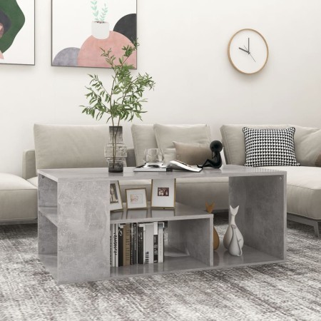 Mesa de centro madera de ingeniería gris hormigón 100x50x40 cm de vidaXL, Mesas de centro - Ref: Foro24-806925, Precio: 62,76...