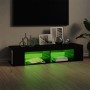Mueble de TV con luces LED negro 135x39x30 cm en Muebles TV | Comprar online en Foru.es