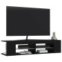 Mueble de TV con luces LED negro 135x39x30 cm en Muebles TV | Comprar online en Foru.es