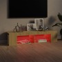 Mueble de TV con luces LED roble Sonoma 135x39x30 cm en Muebles TV | Comprar online en Foru.es