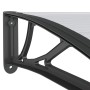 Marquesina de puerta policarbonato negro 300x100 cm de vidaXL, Toldos - Ref: Foro24-153569, Precio: 99,50 €, Descuento: %