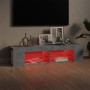 Mueble de TV con luces LED gris hormigón 135x39x30 cm en Muebles TV | Comprar online en Foru.es