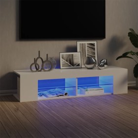 Mueble de TV con luces LED blanco brillante 135x39x30 cm en Muebles TV | Comprar online en Foru.es