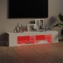 Mueble de TV con luces LED blanco brillante 135x39x30 cm en Muebles TV | Comprar online en Foru.es
