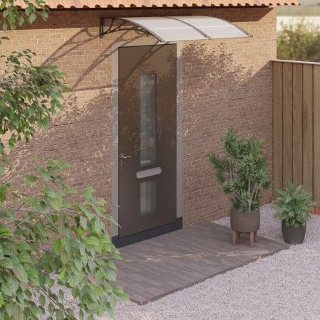 Marquesina de puerta policarbonato negro 150x100 cm de vidaXL, Toldos - Ref: Foro24-153567, Precio: 72,32 €, Descuento: %