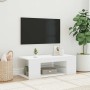 Mueble de TV con luces LED blanco 90x39x30 cm en Muebles TV | Comprar online en Foru.es