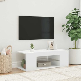Mueble de TV con luces LED blanco 90x39x30 cm en Muebles TV | Comprar online en Foru.es