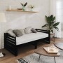 Sofá cama extraíble madera maciza de pino negro 2x(90x200) cm de vidaXL, Camas y somieres - Ref: Foro24-806969, Precio: 212,5...