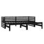 Sofá cama extraíble madera maciza de pino negro 2x(90x200) cm de vidaXL, Camas y somieres - Ref: Foro24-806969, Precio: 212,5...