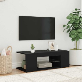 Mueble de TV con luces LED negro 90x39x30 cm en Muebles TV | Comprar online en Foru.es
