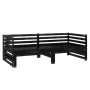 Sofá cama extraíble madera maciza de pino negro 2x(90x200) cm de vidaXL, Camas y somieres - Ref: Foro24-806969, Precio: 212,5...