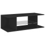 Mueble de TV con luces LED negro 90x39x30 cm en Muebles TV | Comprar online en Foru.es