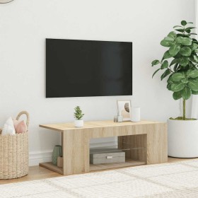 Mueble de TV con luces LED roble Sonoma 90x39x30 cm en Muebles TV | Comprar online en Foru.es