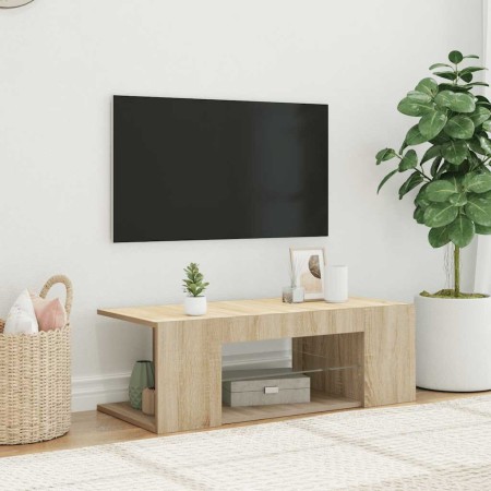 Mueble de TV con luces LED roble Sonoma 90x39x30 cm en Muebles TV | Comprar online en Foru.es