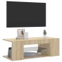 Mueble de TV con luces LED roble Sonoma 90x39x30 cm en Muebles TV | Comprar online en Foru.es