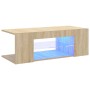 Mueble de TV con luces LED roble Sonoma 90x39x30 cm en Muebles TV | Comprar online en Foru.es
