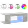 Mueble de TV con luces LED gris hormigón 90x39x30 cm en Muebles TV | Comprar online en Foru.es