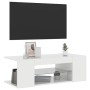 Mueble de TV con luces LED blanco brillante 90x39x30 cm en Muebles TV | Comprar online en Foru.es