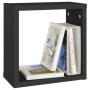 Estante cubo pared 4 uds negro 30x15x30 cm de vidaXL, Estantes y estanterías - Ref: Foro24-807002, Precio: 40,54 €, Descuento: %