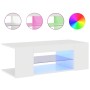 Mueble de TV con luces LED blanco brillante 90x39x30 cm en Muebles TV | Comprar online en Foru.es