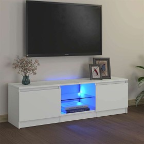 Mueble para TV con luces LED blanco 120x30x36 cm en Muebles TV | Comprar online en Foru.es