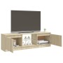 Armario TV con luces LED roble Sonoma 120x30x36 cm en Muebles TV | Comprar online en Foru.es