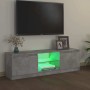 Mueble de TV con luces LED gris hormigón 120x30x36 cm en Muebles TV | Comprar online en Foru.es