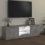 Mueble de TV con luces LED gris hormigón 120x30x36 cm en Muebles TV | Comprar online en Foru.es
