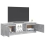 Mueble de TV con luces LED gris hormigón 120x30x36 cm en Muebles TV | Comprar online en Foru.es