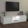 Mueble para TV con luces LED blanco 140x40x36 cm en Muebles TV | Comprar online en Foru.es