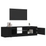 Mueble para TV con luces LED negro 140x40x36 cm en Muebles TV | Comprar online en Foru.es