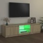 Armario TV con luces LED roble Sonoma 140x40x36 cm en Muebles TV | Comprar online en Foru.es
