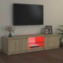 Armario TV con luces LED roble Sonoma 140x40x36 cm en Muebles TV | Comprar online en Foru.es
