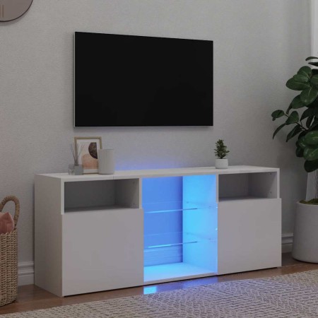 Mueble para TV con luces LED blanco 120x30x50 cm en Muebles TV | Comprar online en Foru.es