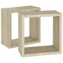Estantes cubo de pared 2 unidades roble Sonoma 30x15x30 cm de vidaXL, Estantes y estanterías - Ref: Foro24-807007, Precio: 22...