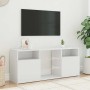Mueble para TV con luces LED blanco 120x30x50 cm en Muebles TV | Comprar online en Foru.es