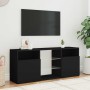 Mueble de TV con luces LED negro 120x30x50 cm en Muebles TV | Comprar online en Foru.es