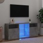 Mueble de TV con luces LED gris hormigón 120x30x50 cm en Muebles TV | Comprar online en Foru.es