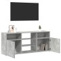 Mueble de TV con luces LED gris hormigón 120x30x50 cm en Muebles TV | Comprar online en Foru.es