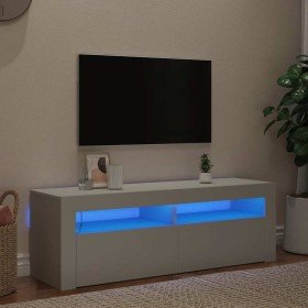 Mueble para TV con luces LED blanco 120x35x40 cm en Muebles TV | Comprar online en Foru.es