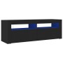 Mueble de TV con luces LED negro 120x35x40 cm en Muebles TV | Comprar online en Foru.es