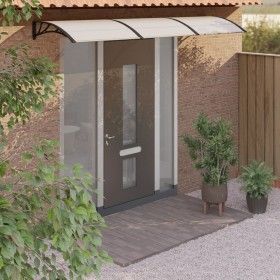 Marquesina puerta policarbonato negro y transparente 300x80 cm de vidaXL, Toldos - Ref: Foro24-153578, Precio: 80,89 €, Descu...