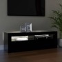 Mueble de TV con luces LED negro 120x35x40 cm en Muebles TV | Comprar online en Foru.es